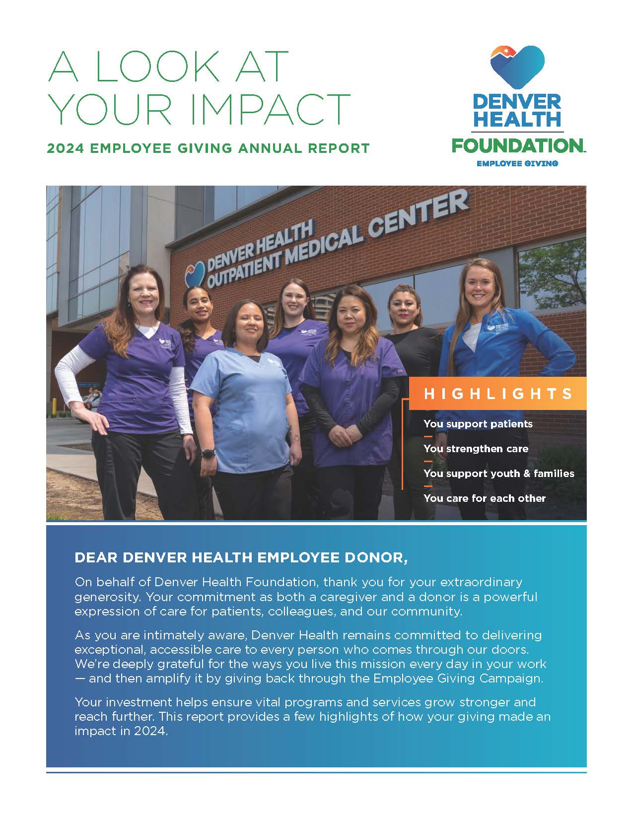 Cover image of 2024 Employee Giving Impact Report